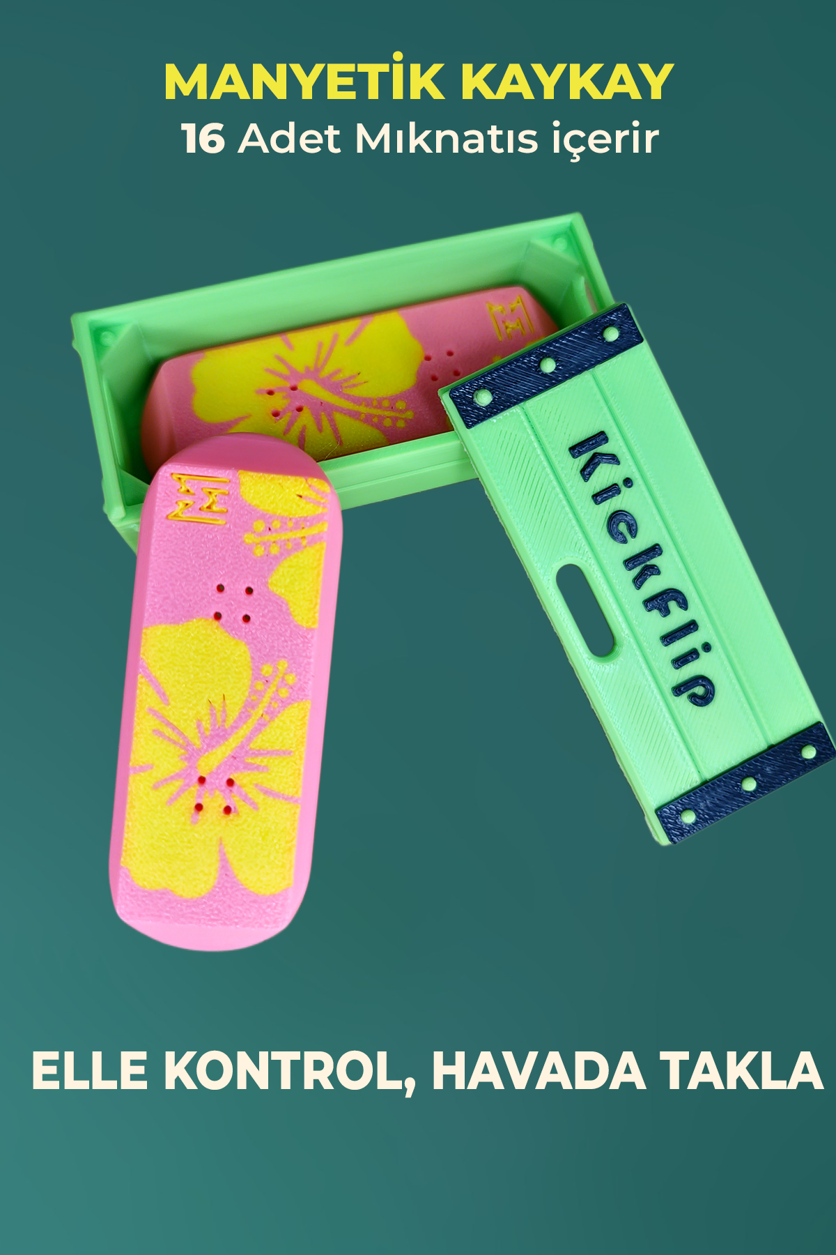 KickFlip Mıknatıslı Kaykay- Hibiscus - 5